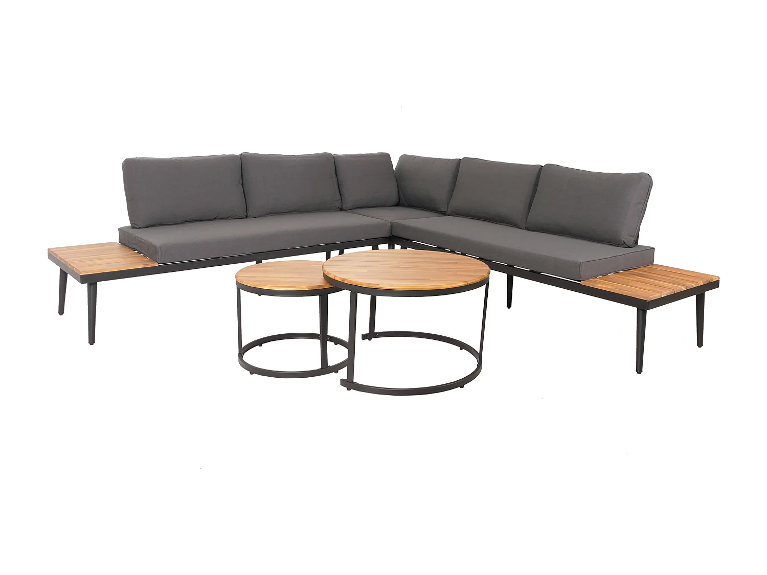 Zestaw ogrodowy MCW-H54c,  brąz, poduszki ciemnoszare