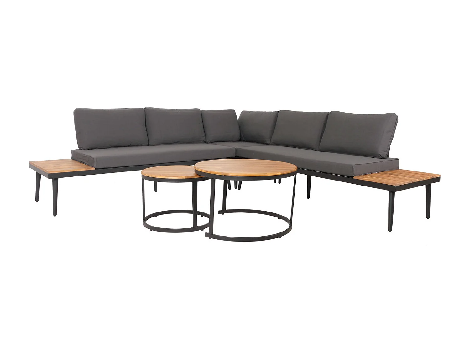 Zestaw ogrodowy MCW-H54c,  brąz, poduszki ciemnoszare