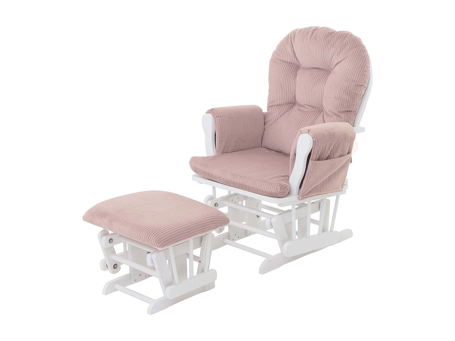 Fauteuil de relaxation MCW-C76,  rose Bâti blanc