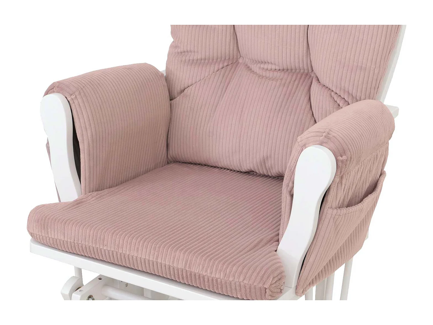 Fauteuil de relaxation MCW-C76,  rose Bâti blanc