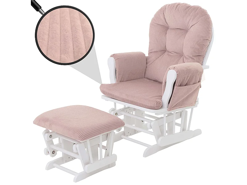 Relaxsessel MCW-C76, Rosa Gestell weiß