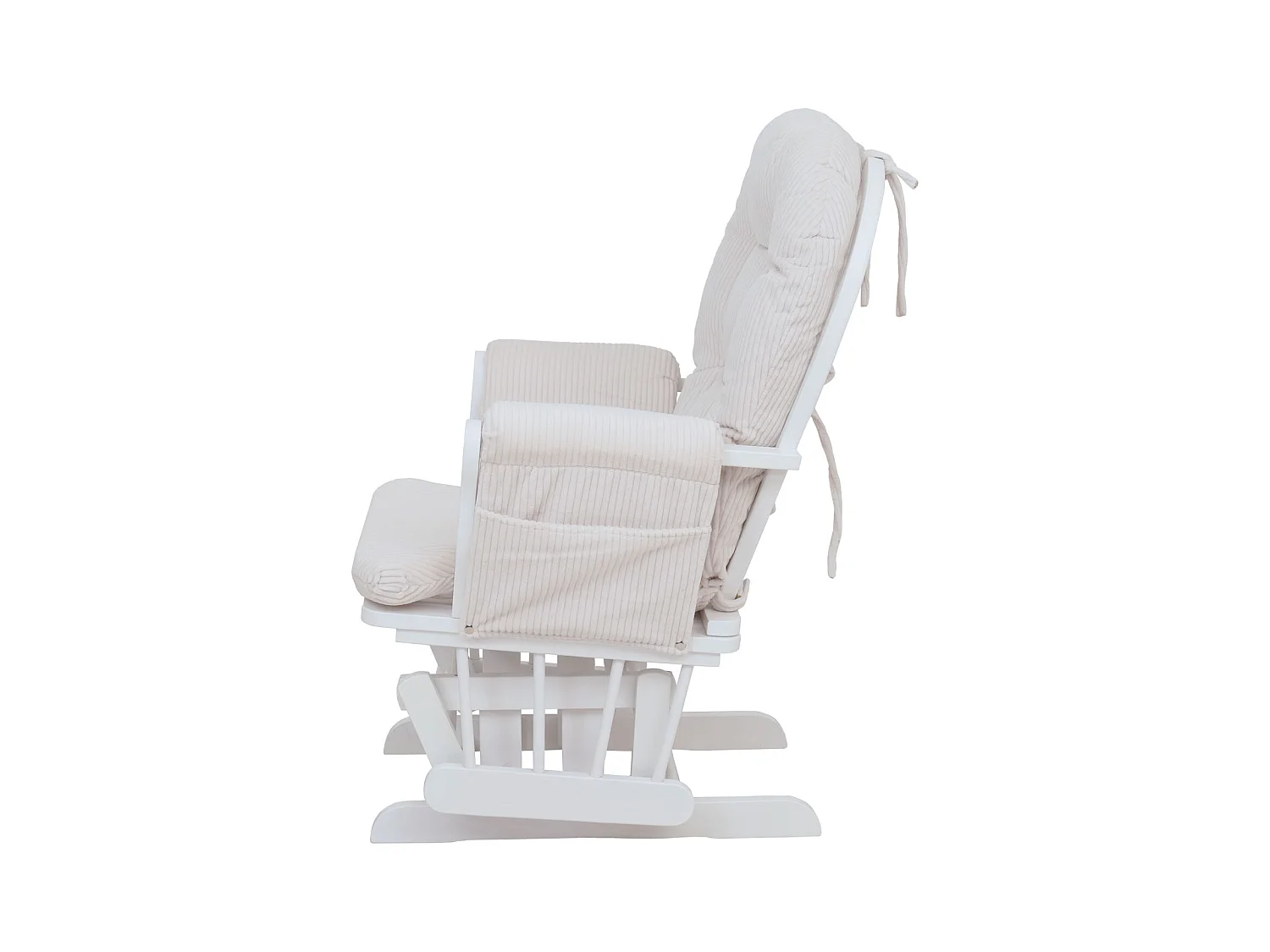 Fauteuil de relaxation MCW-C76,  crème Bâti blanc