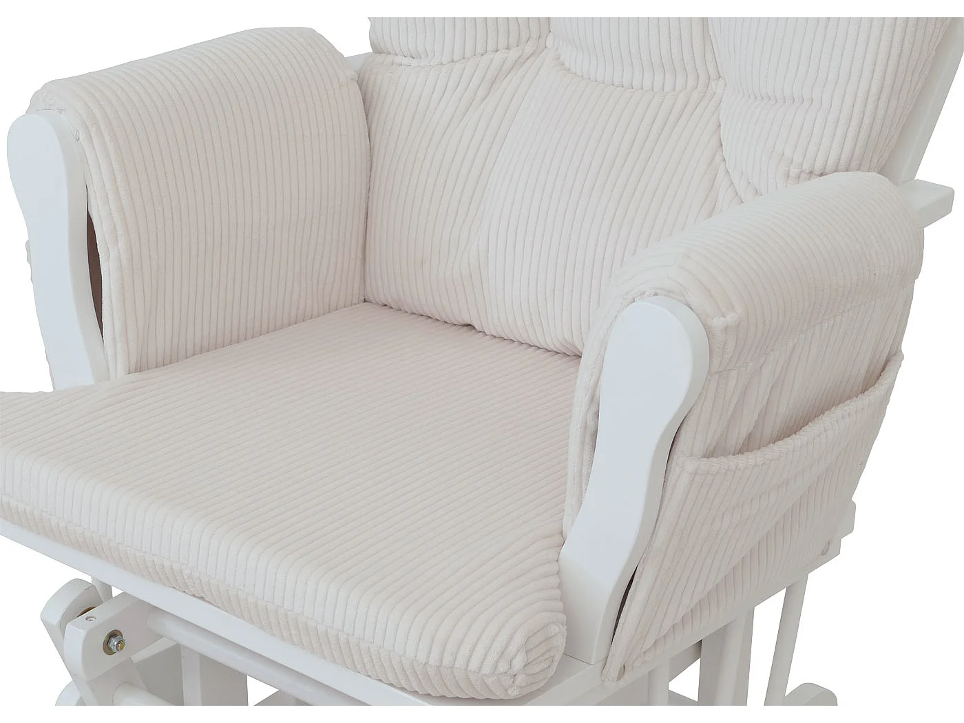 Relaxsessel MCW-C76, Creme Gestell weiß