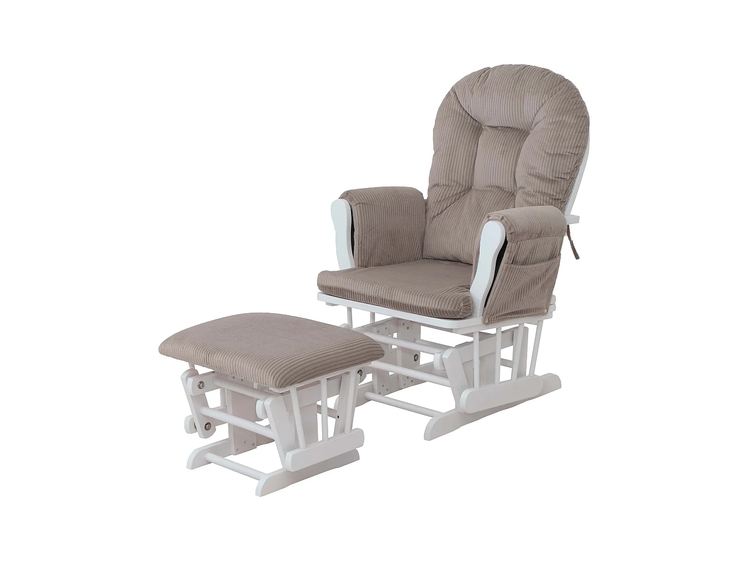 Fauteuil de relaxation MCW-C76,  gris clair Bâti blanc