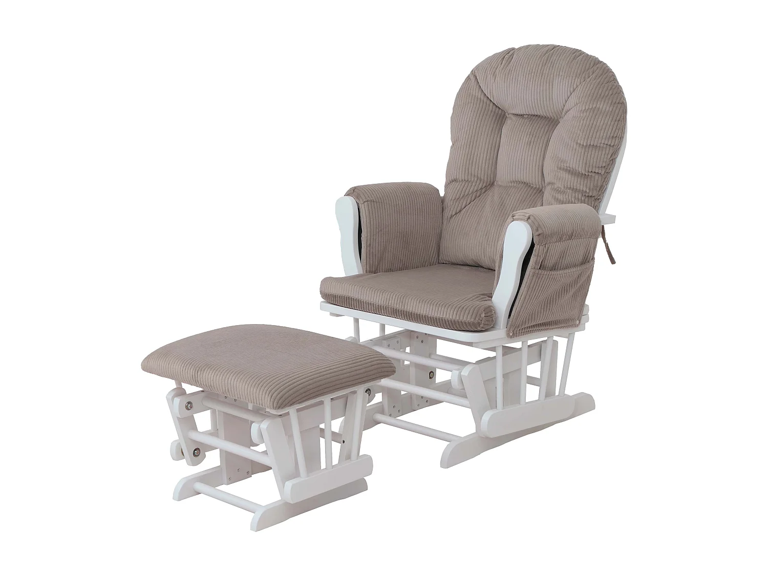 Fauteuil de relaxation MCW-C76,  gris clair Bâti blanc
