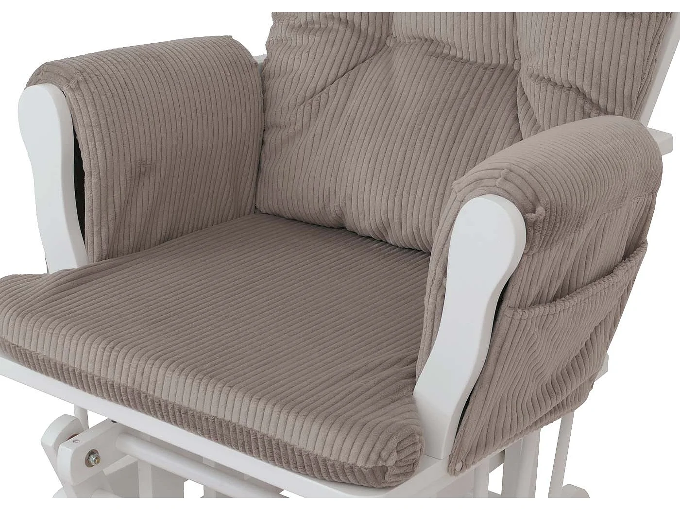 Fauteuil de relaxation MCW-C76,  gris clair Bâti blanc