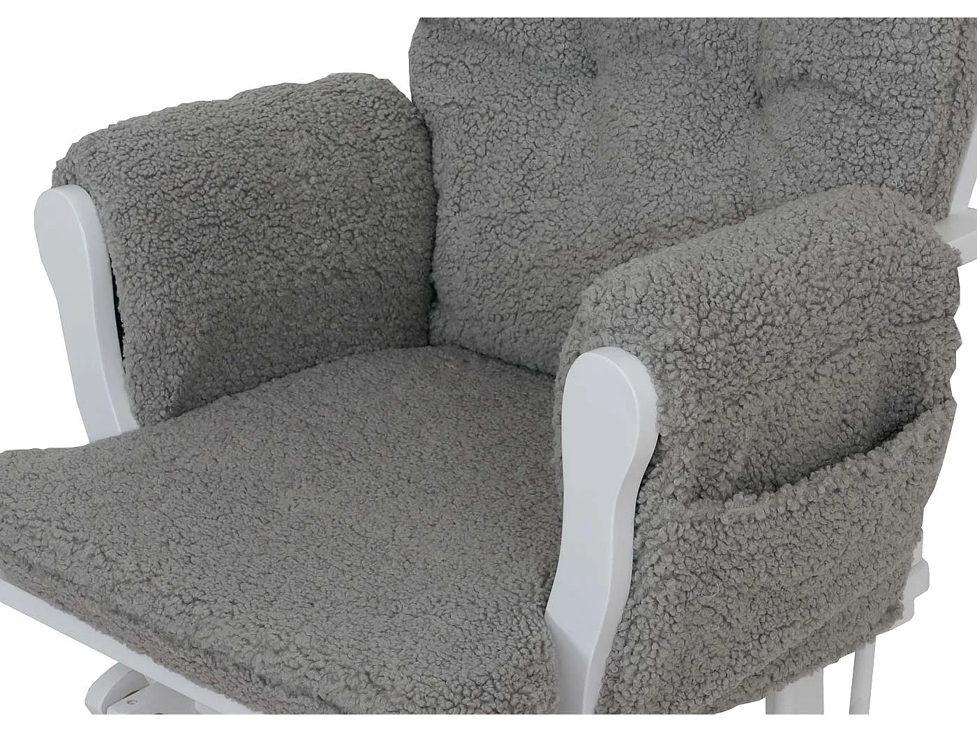 Fauteuil de relaxation MCW-C76,  gris Bâti blanc