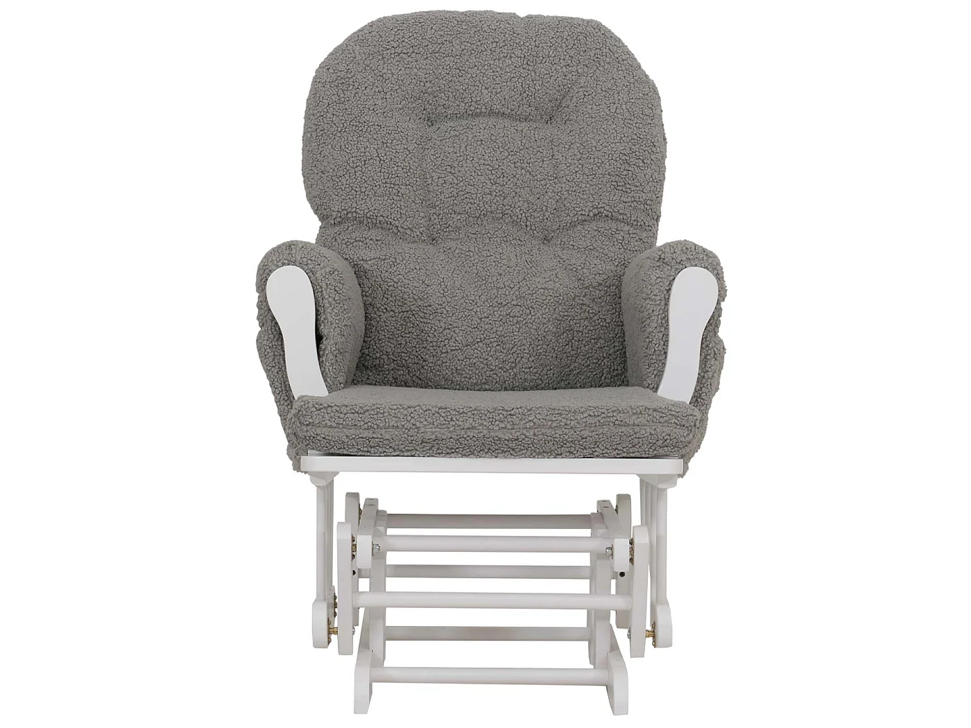 Fauteuil de relaxation MCW-C76,  gris Bâti blanc