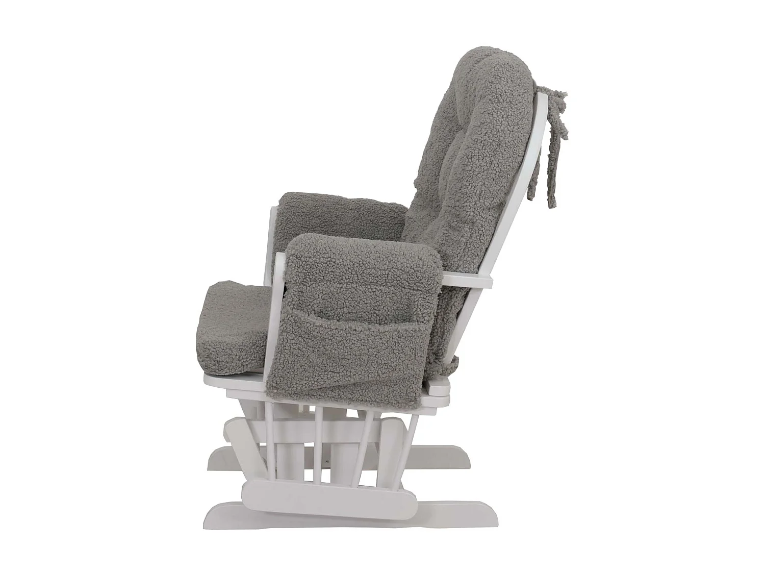 Fauteuil de relaxation MCW-C76,  gris Bâti blanc