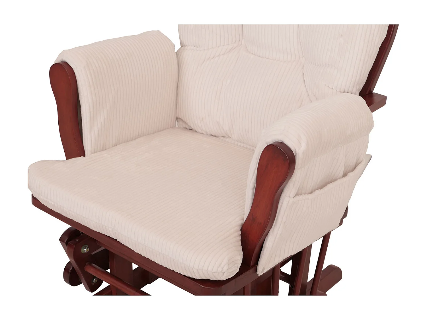 Fauteuil de relaxation MCW-C76,  crème Bâti foncé