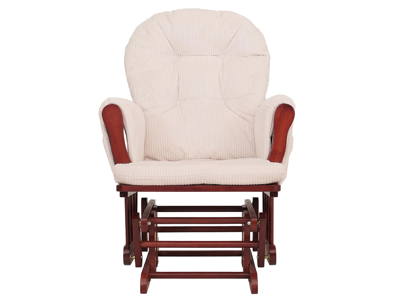 Relaxsessel MCW-C76, Creme Gestell dunkel