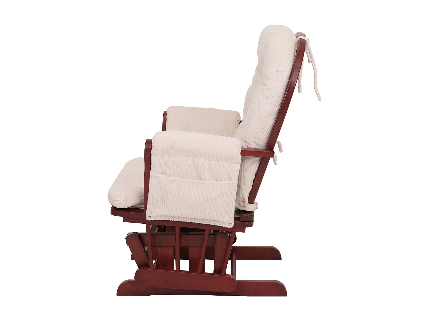 Relaxsessel MCW-C76, Creme Gestell dunkel