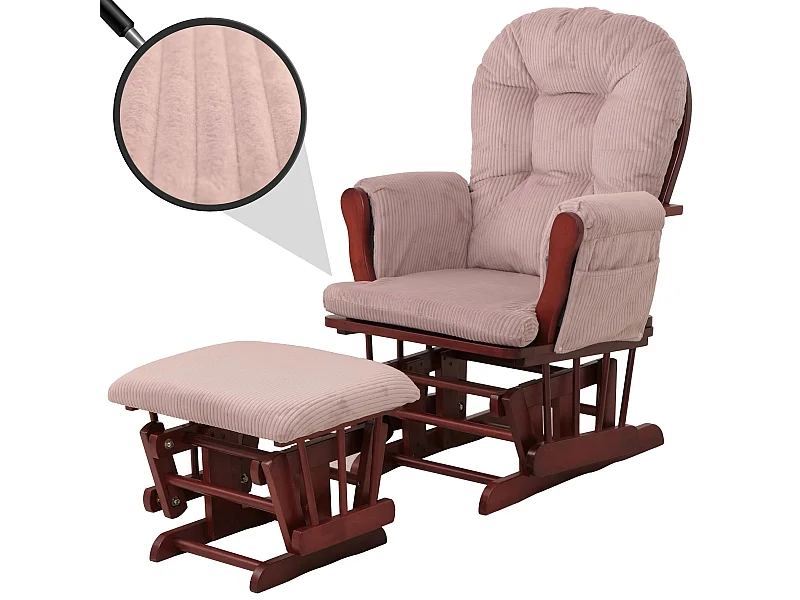 Poltrona reclinável MCW-C76,  moldura rosa escuro