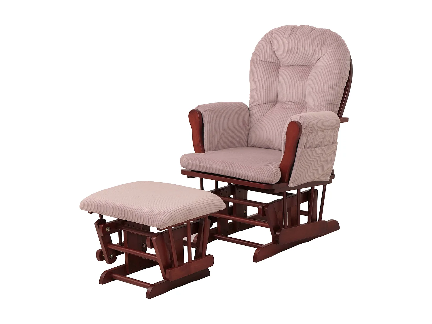 Fauteuil de relaxation MCW-C76,  rose Bâti foncé