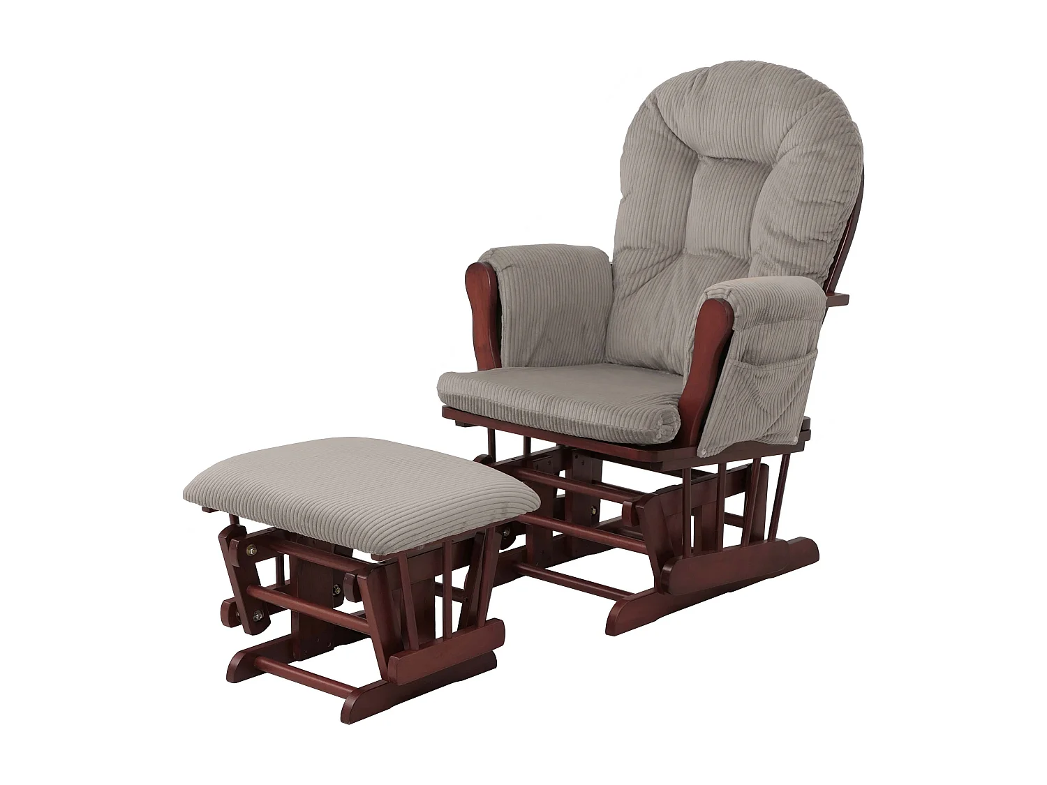 Fauteuil de relaxation MCW-C76,  gris clair Bâti foncé