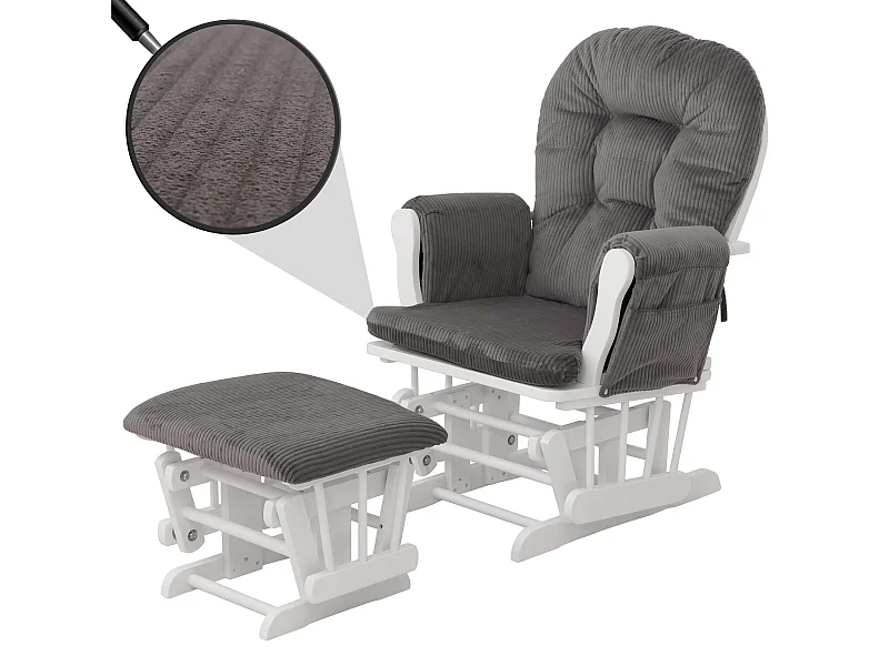 Leżanka MCW-C76,  ciemnoszary rama biały