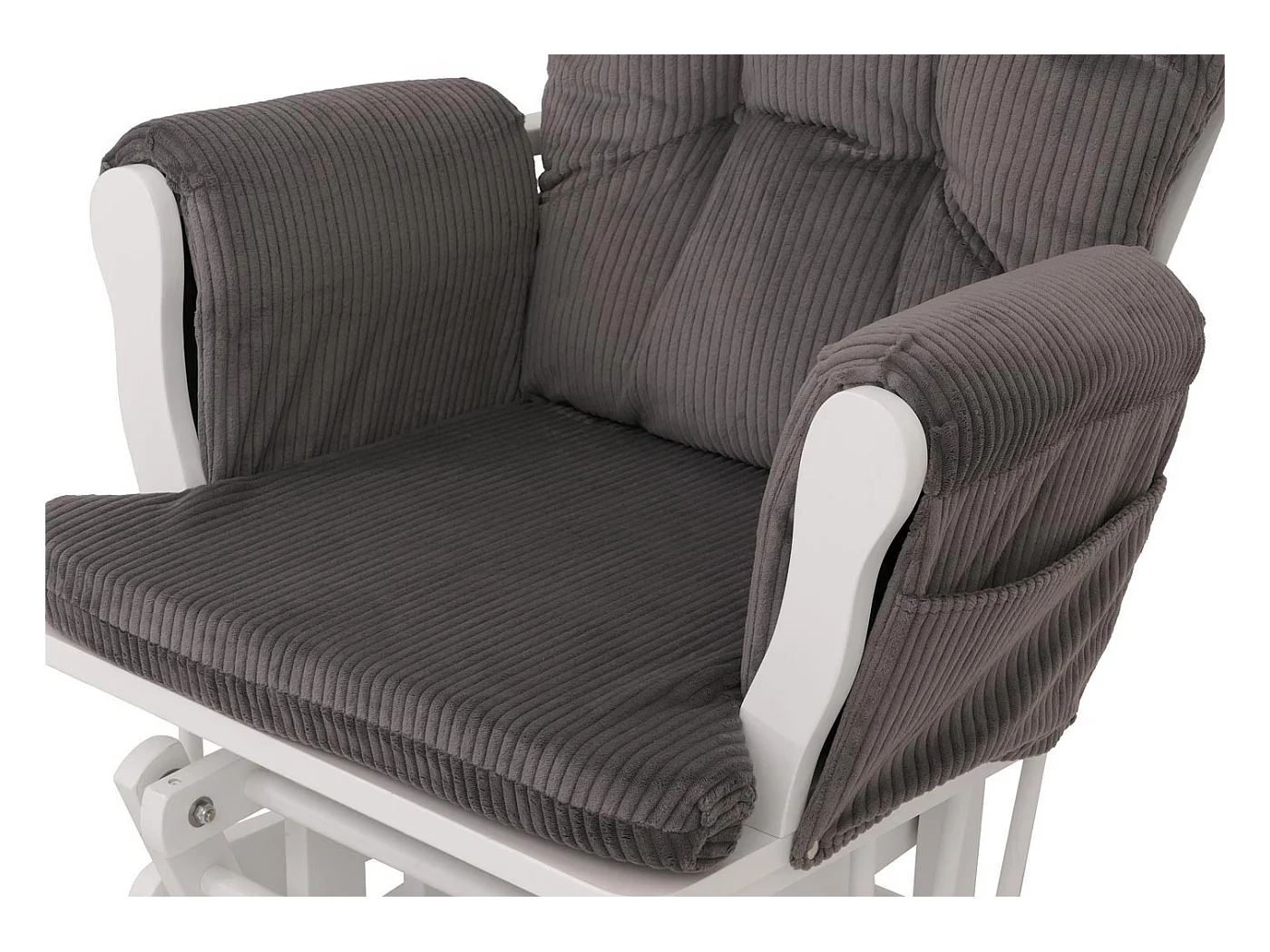 Fauteuil de relaxation MCW-C76,  gris foncé Bâti blanc