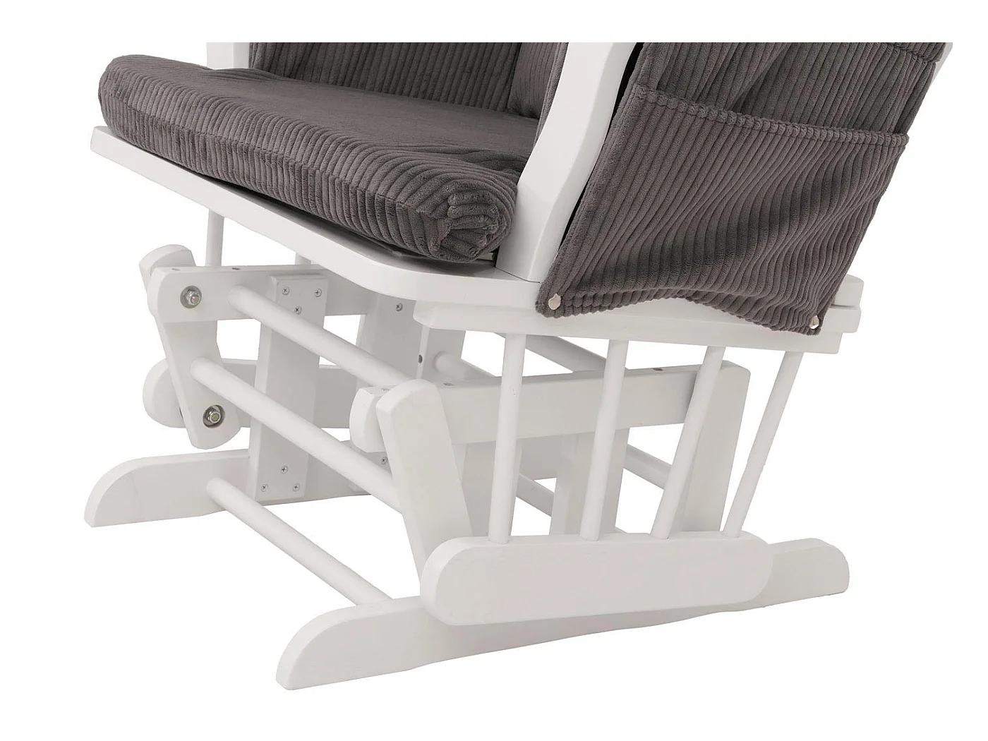 Fauteuil de relaxation MCW-C76,  gris foncé Bâti blanc