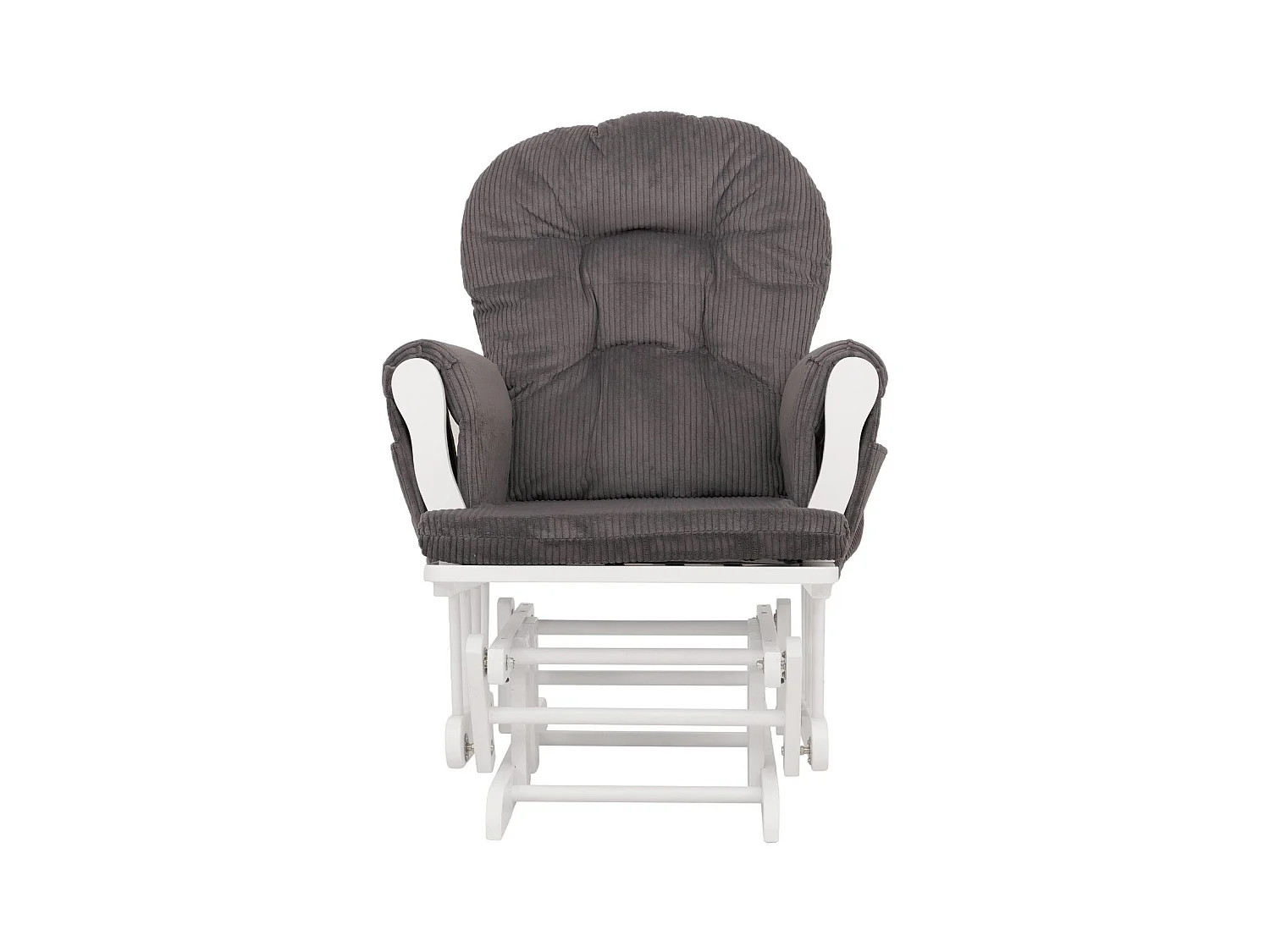 Fauteuil de relaxation MCW-C76,  gris foncé Bâti blanc
