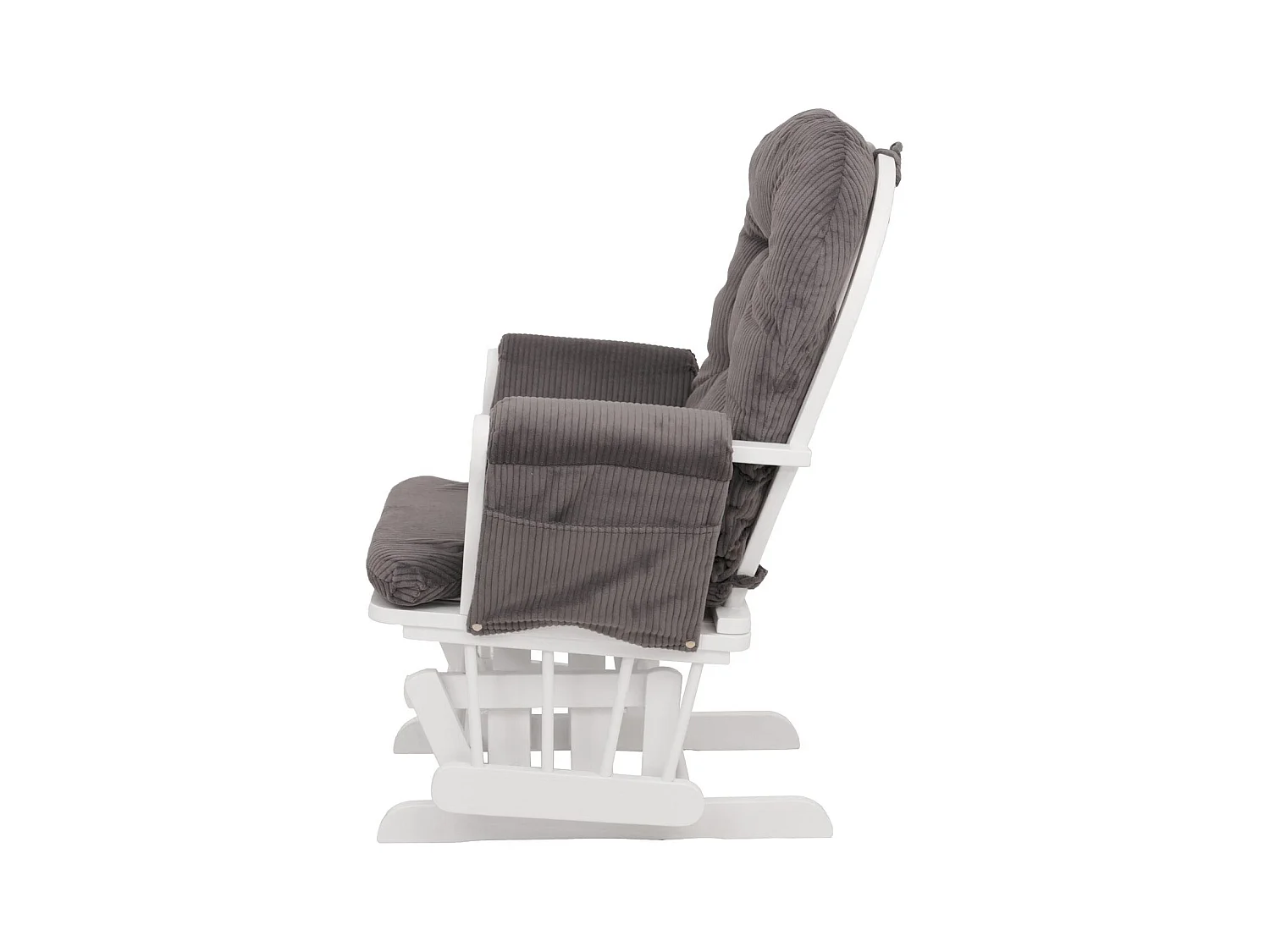 Fauteuil de relaxation MCW-C76,  gris foncé Bâti blanc