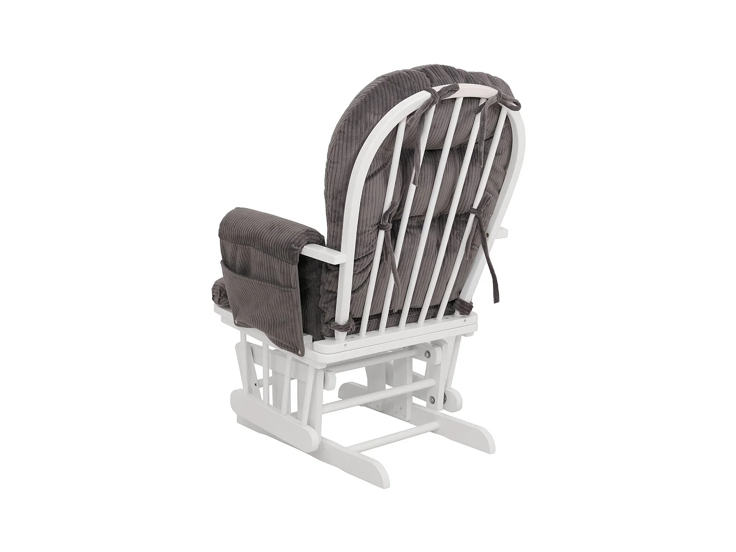 Fauteuil de relaxation MCW-C76,  gris foncé Bâti blanc