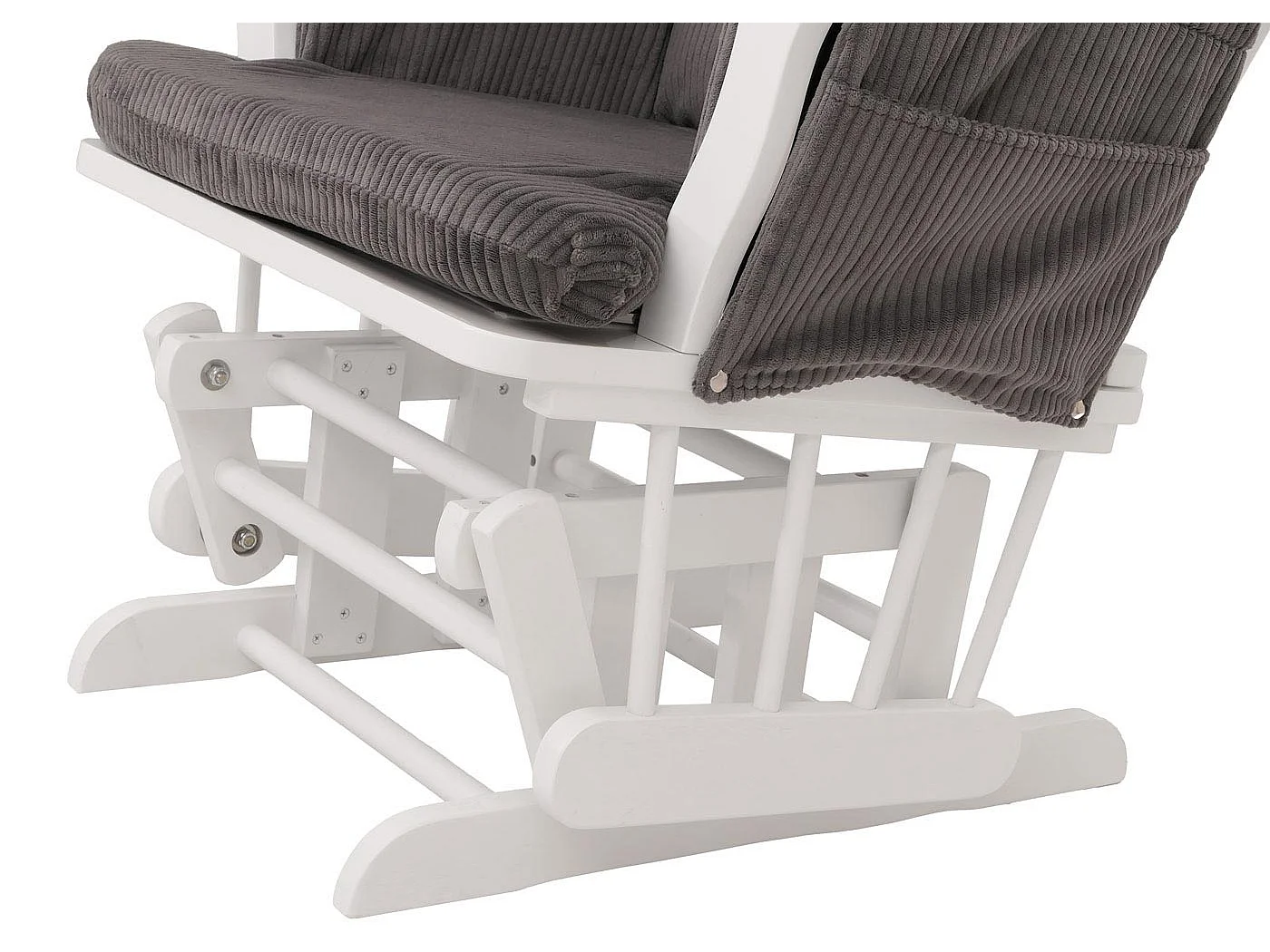 Fauteuil de relaxation MCW-C76,  gris foncé Bâti blanc