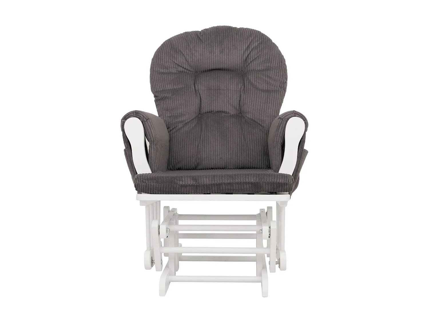 Fauteuil de relaxation MCW-C76,  gris foncé Bâti blanc