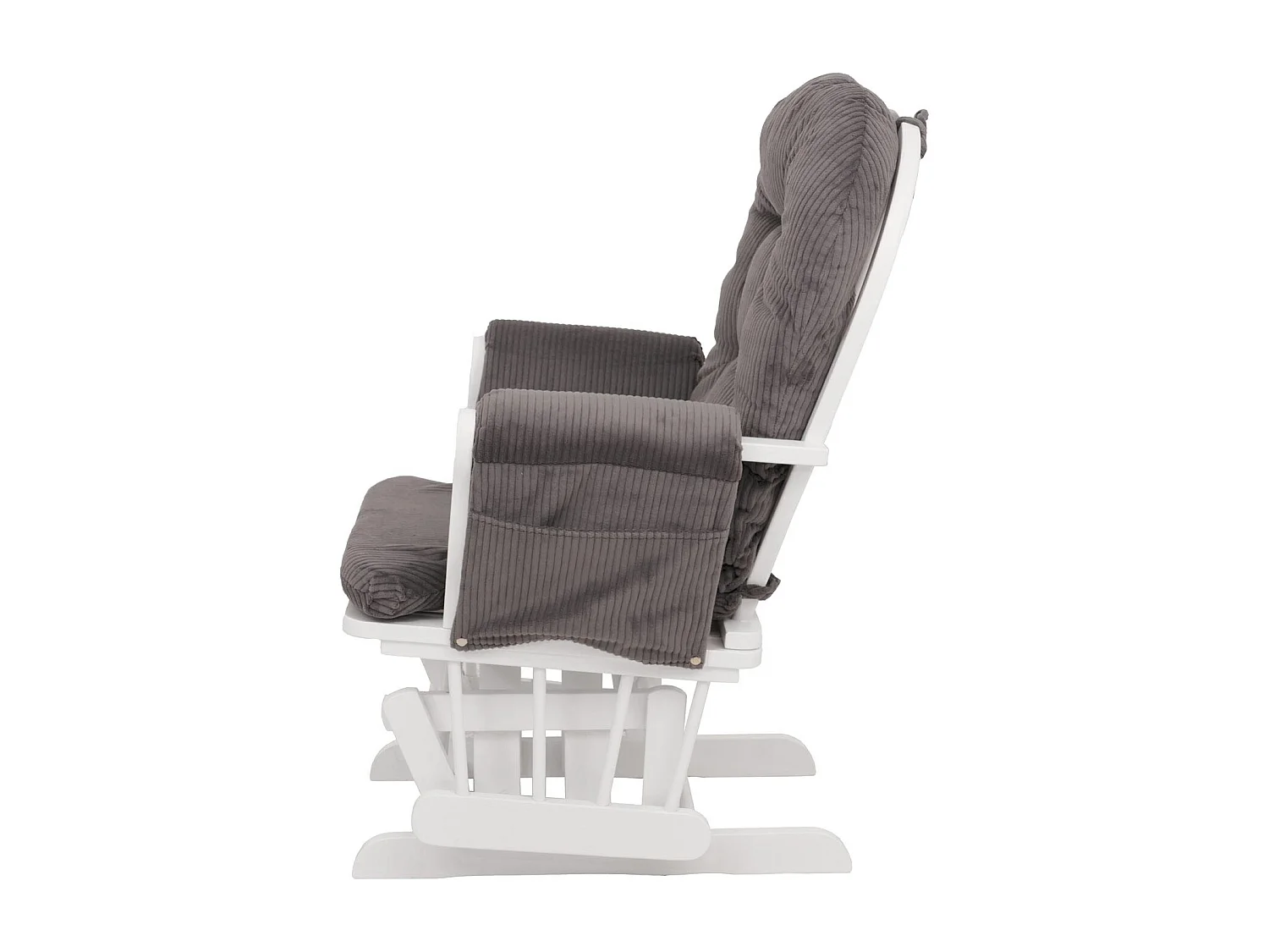 Fauteuil de relaxation MCW-C76,  gris foncé Bâti blanc