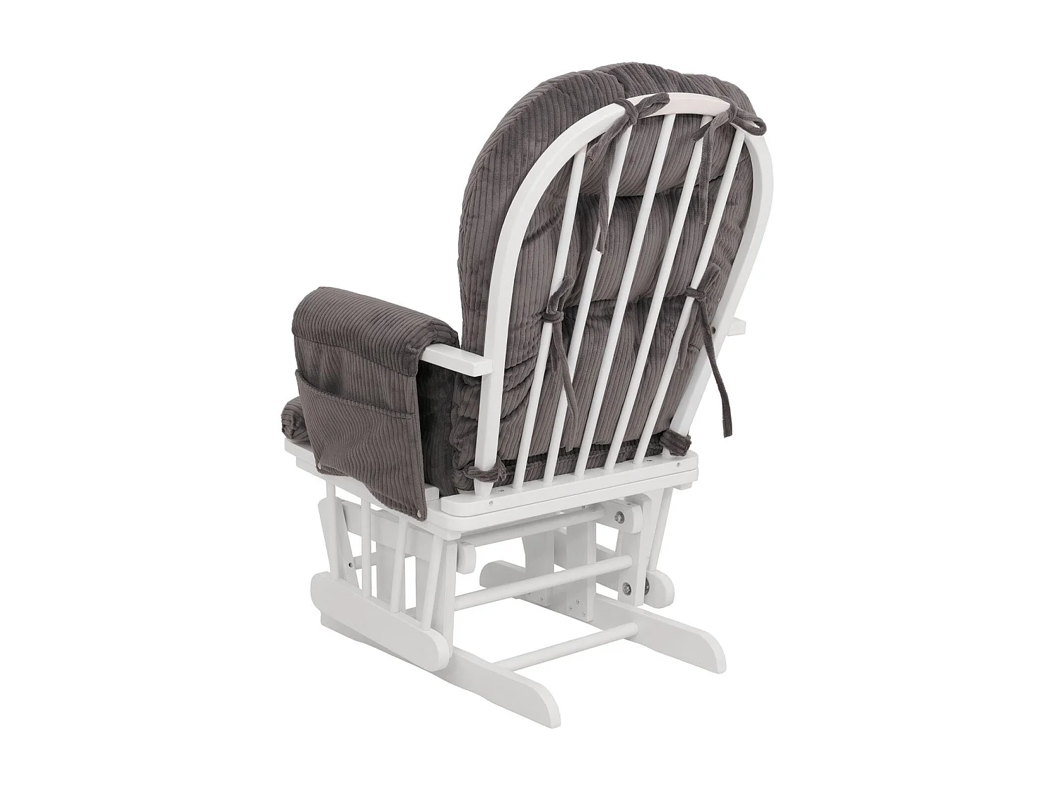 Fauteuil de relaxation MCW-C76,  gris foncé Bâti blanc