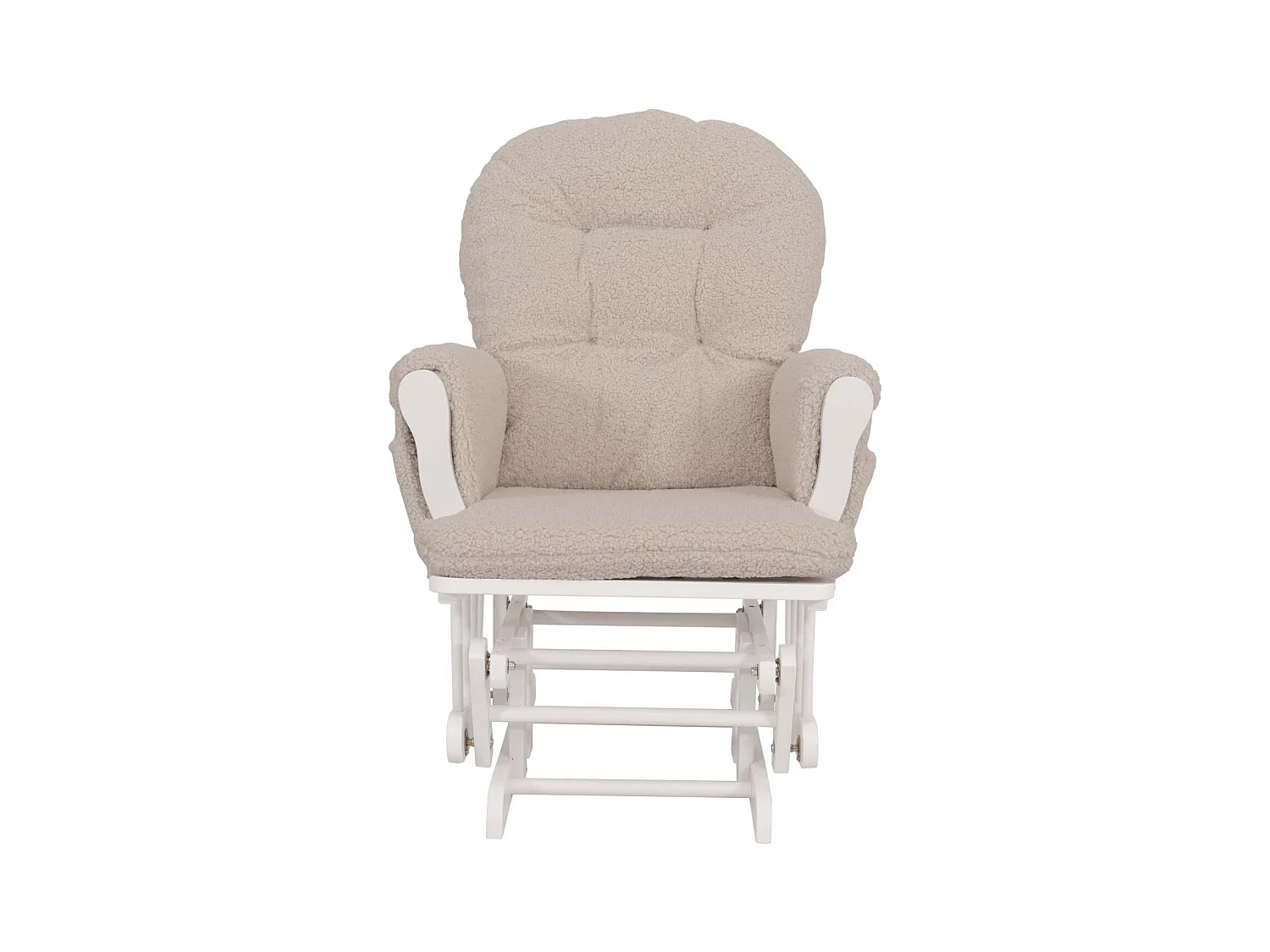 Fauteuil de relaxation MCW-C76,  crème Bâti blanc
