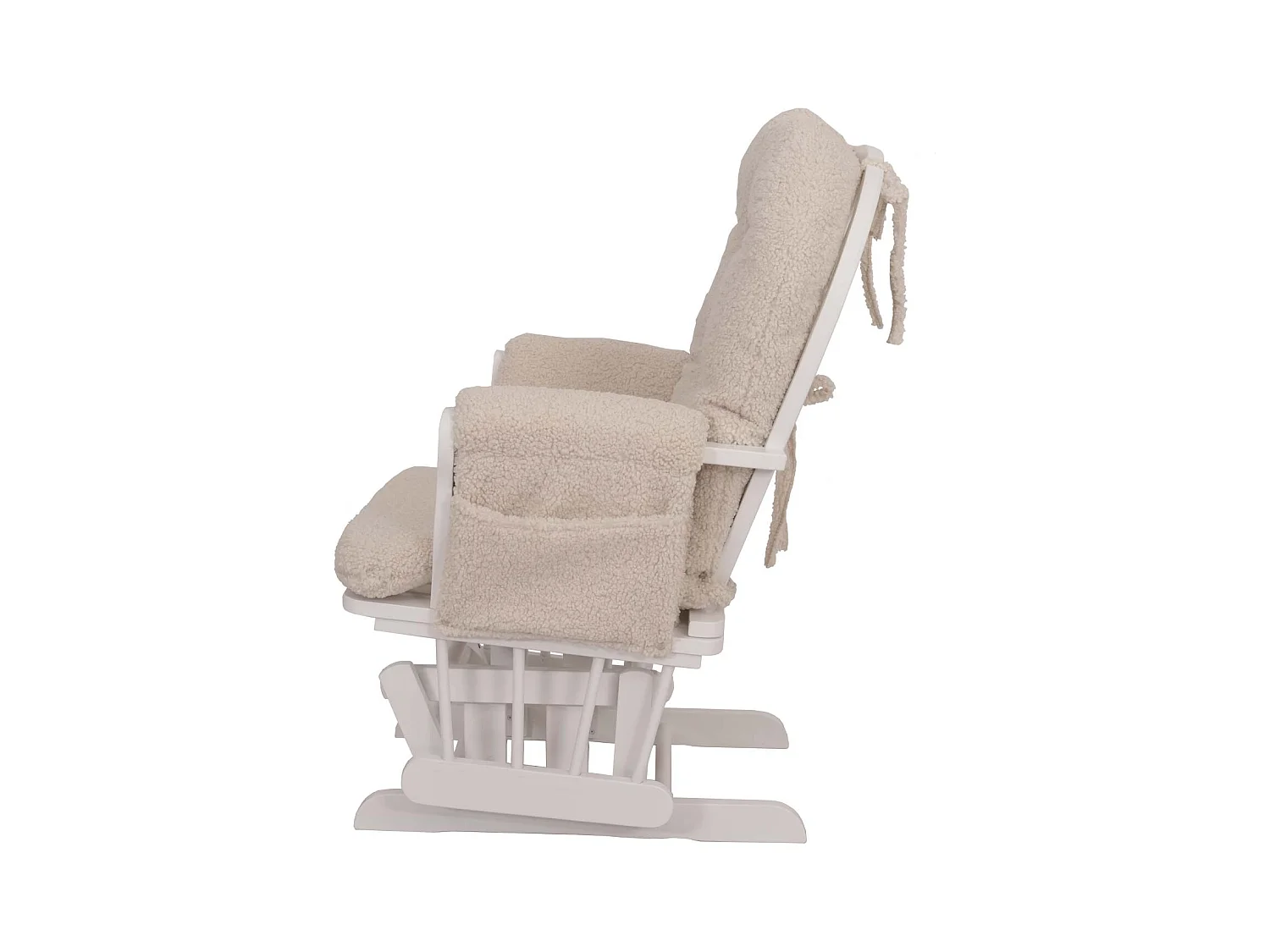Fauteuil de relaxation MCW-C76,  crème Bâti blanc