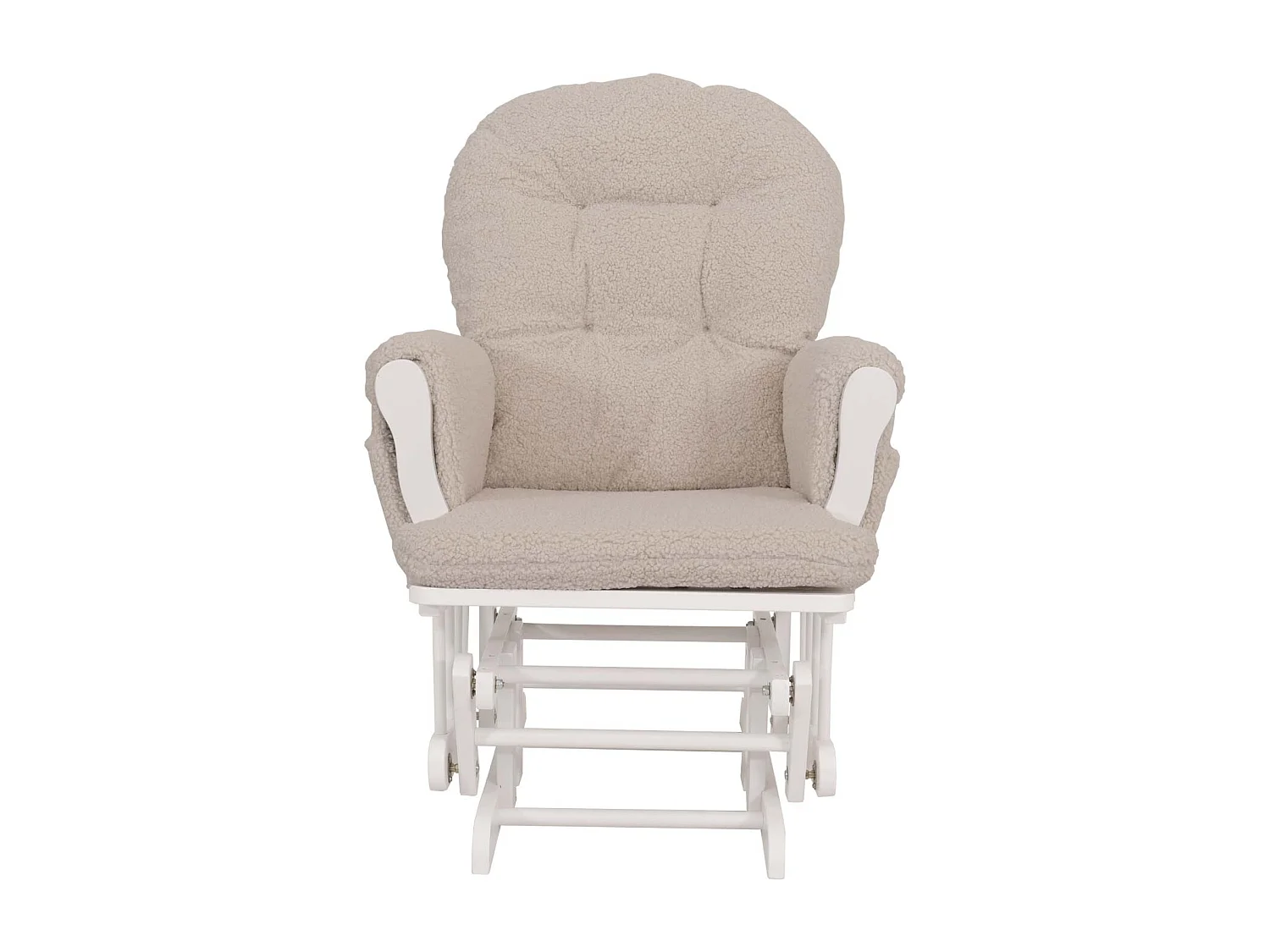Fauteuil de relaxation MCW-C76,  crème Bâti blanc