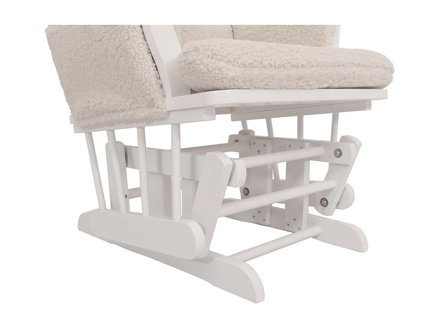Fauteuil de relaxation MCW-C76,  crème Bâti blanc