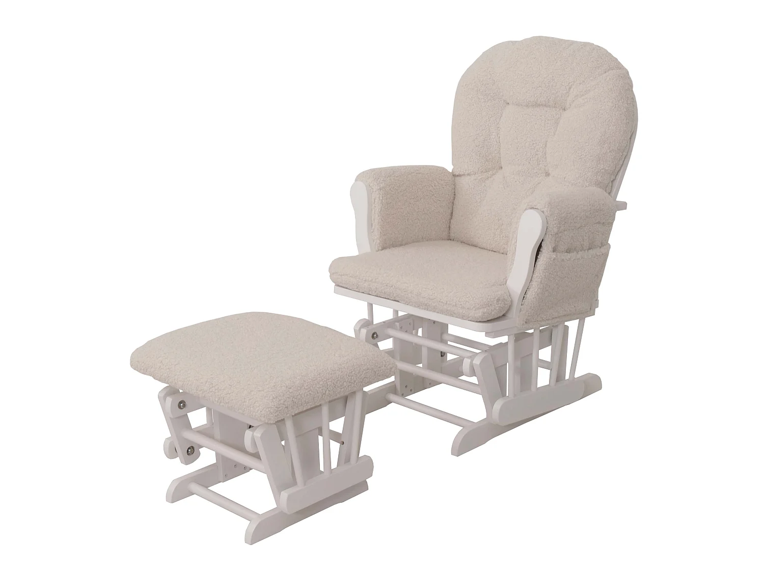 Relaxsessel MCW-C76, Creme Gestell weiß