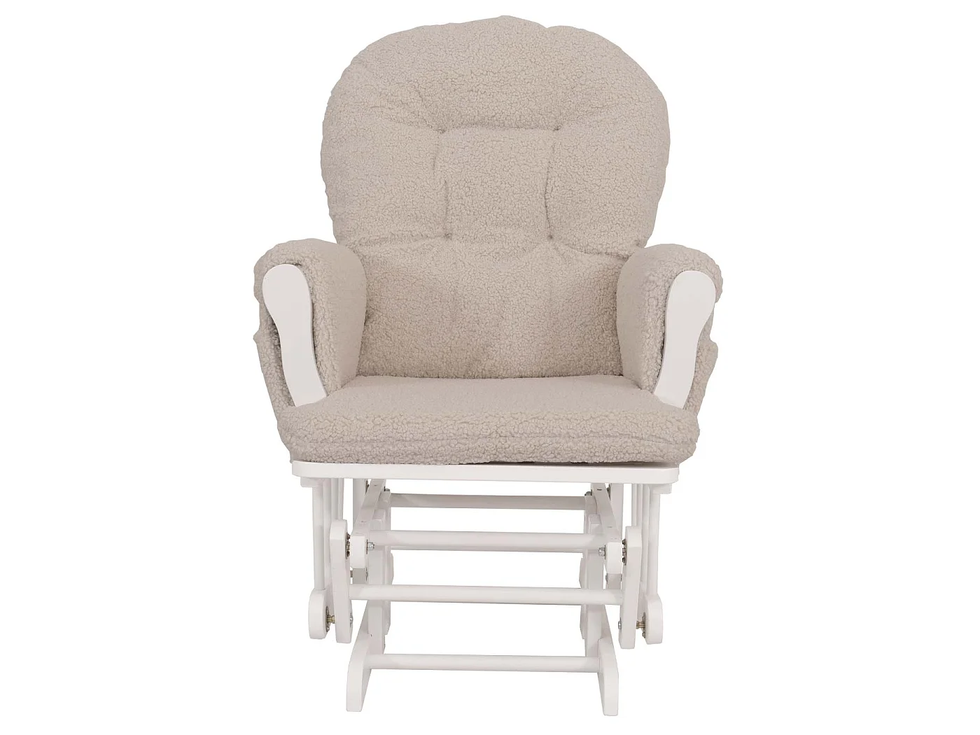 Relaxsessel MCW-C76, Creme Gestell weiß