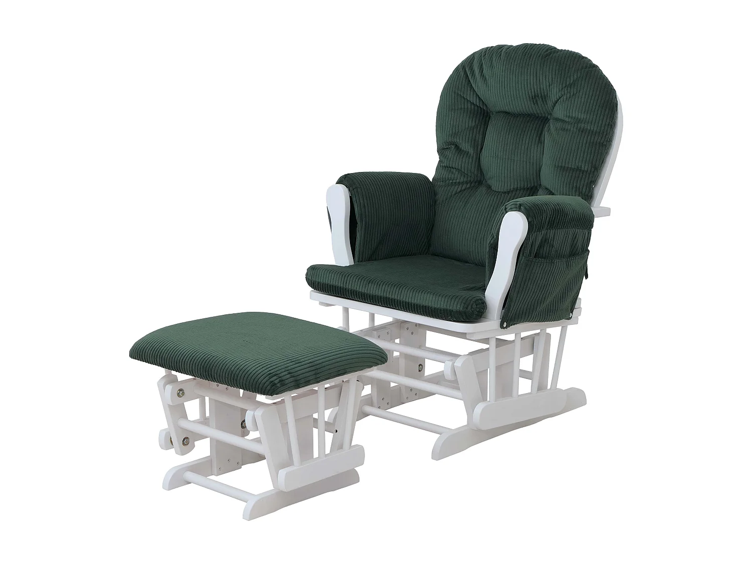 Fauteuil de relaxation MCW-C76,  vert Bâti blanc