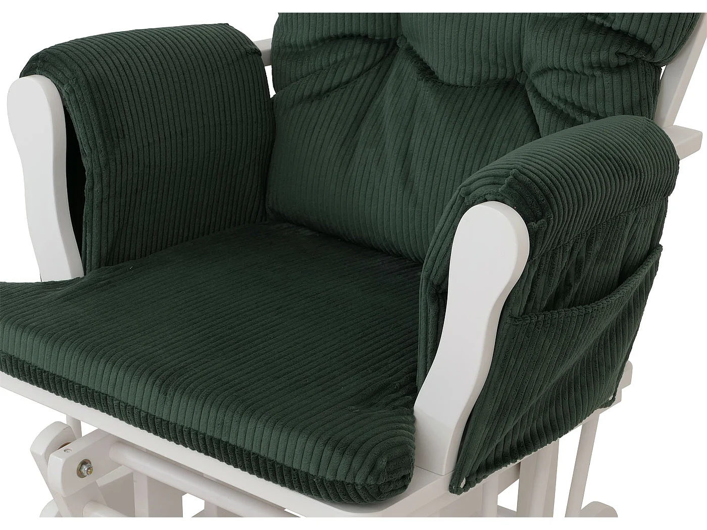 Fauteuil de relaxation MCW-C76,  vert Bâti blanc
