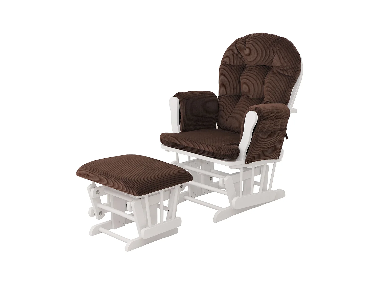 Fauteuil de relaxation MCW-C76,  marron Bâti blanc