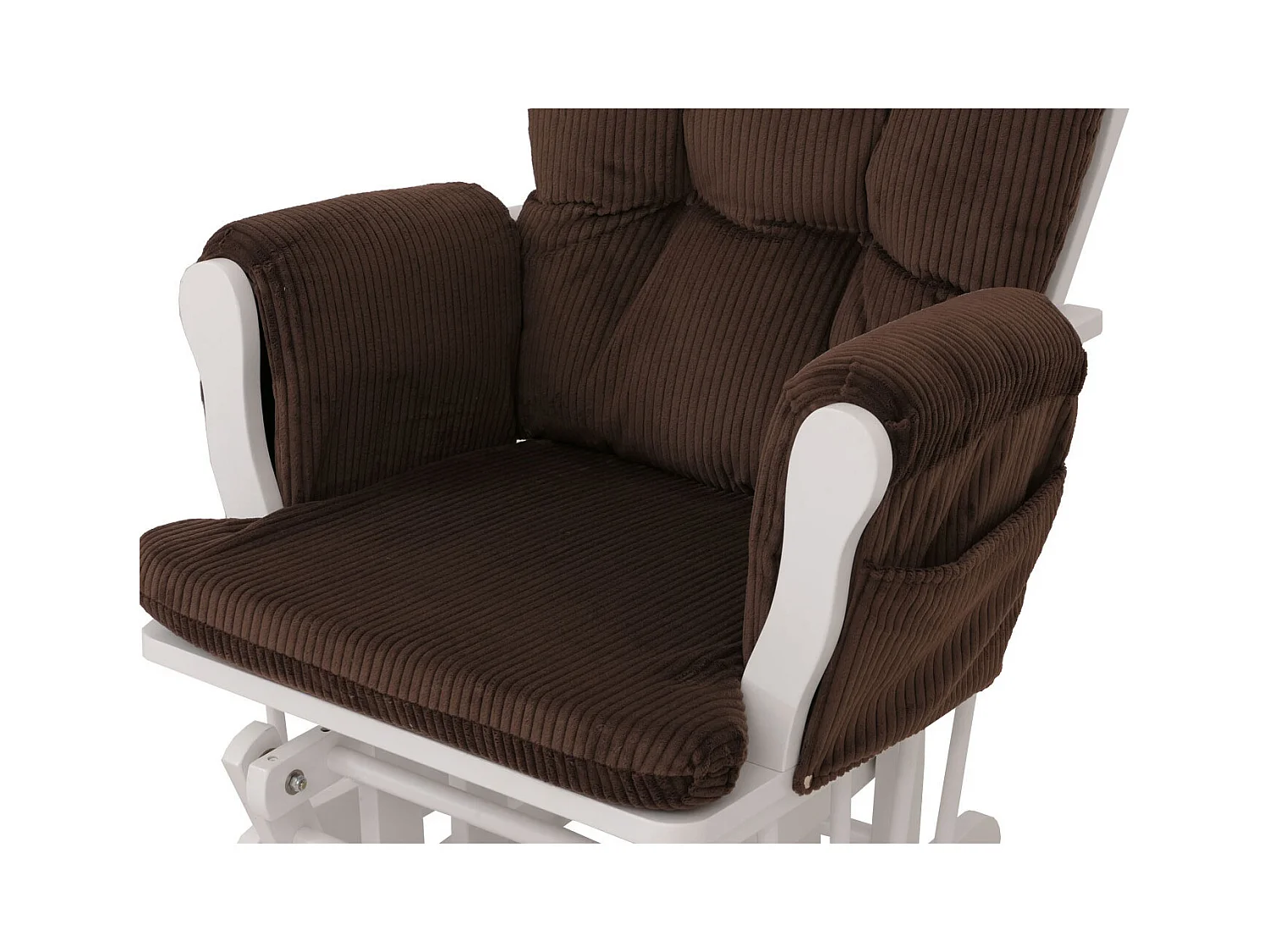 Fauteuil de relaxation MCW-C76,  marron Bâti blanc