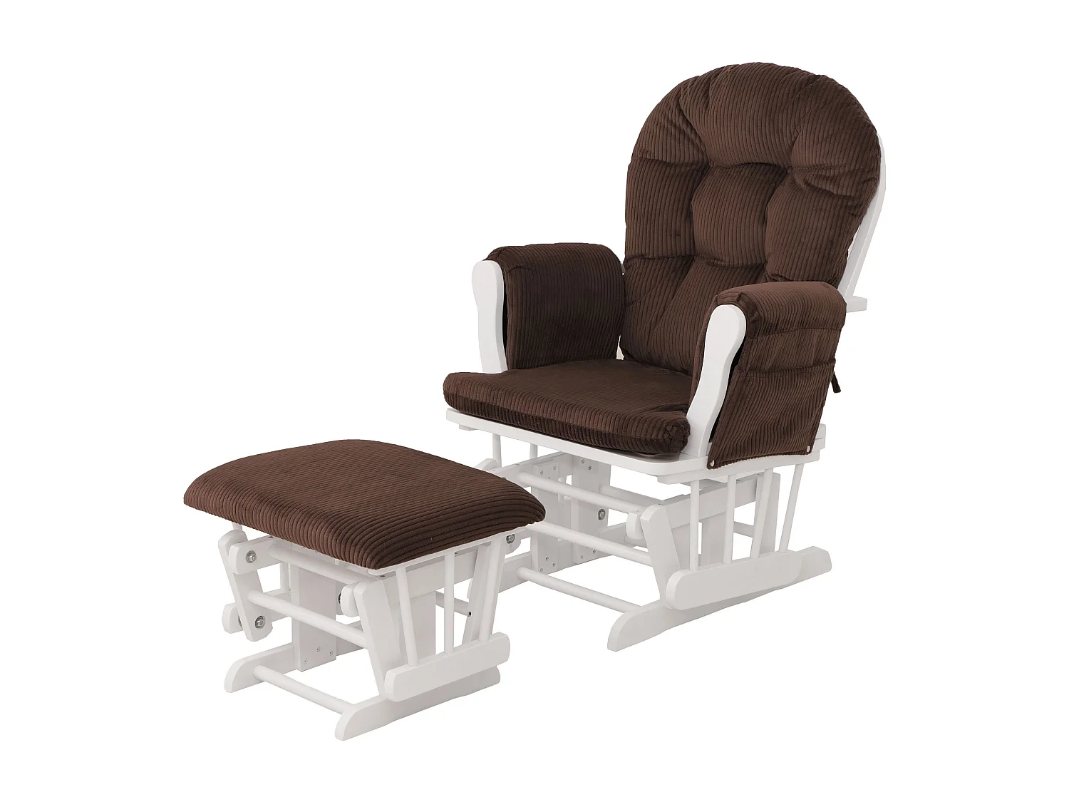 Fauteuil de relaxation MCW-C76,  marron Bâti blanc