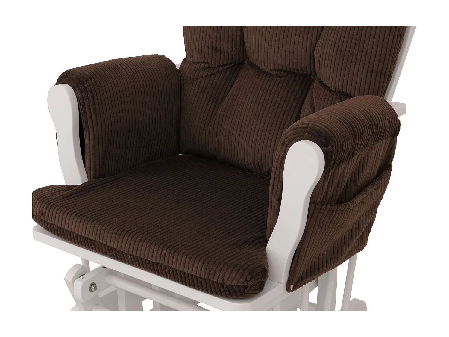 Fauteuil de relaxation MCW-C76,  marron Bâti blanc