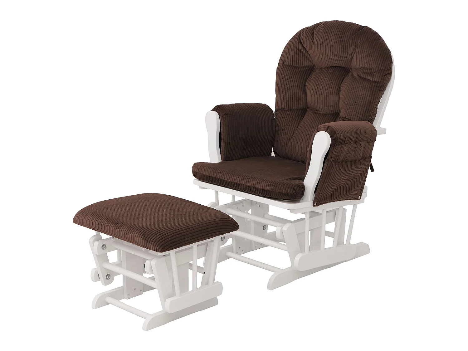 Fauteuil de relaxation MCW-C76,  marron Bâti blanc