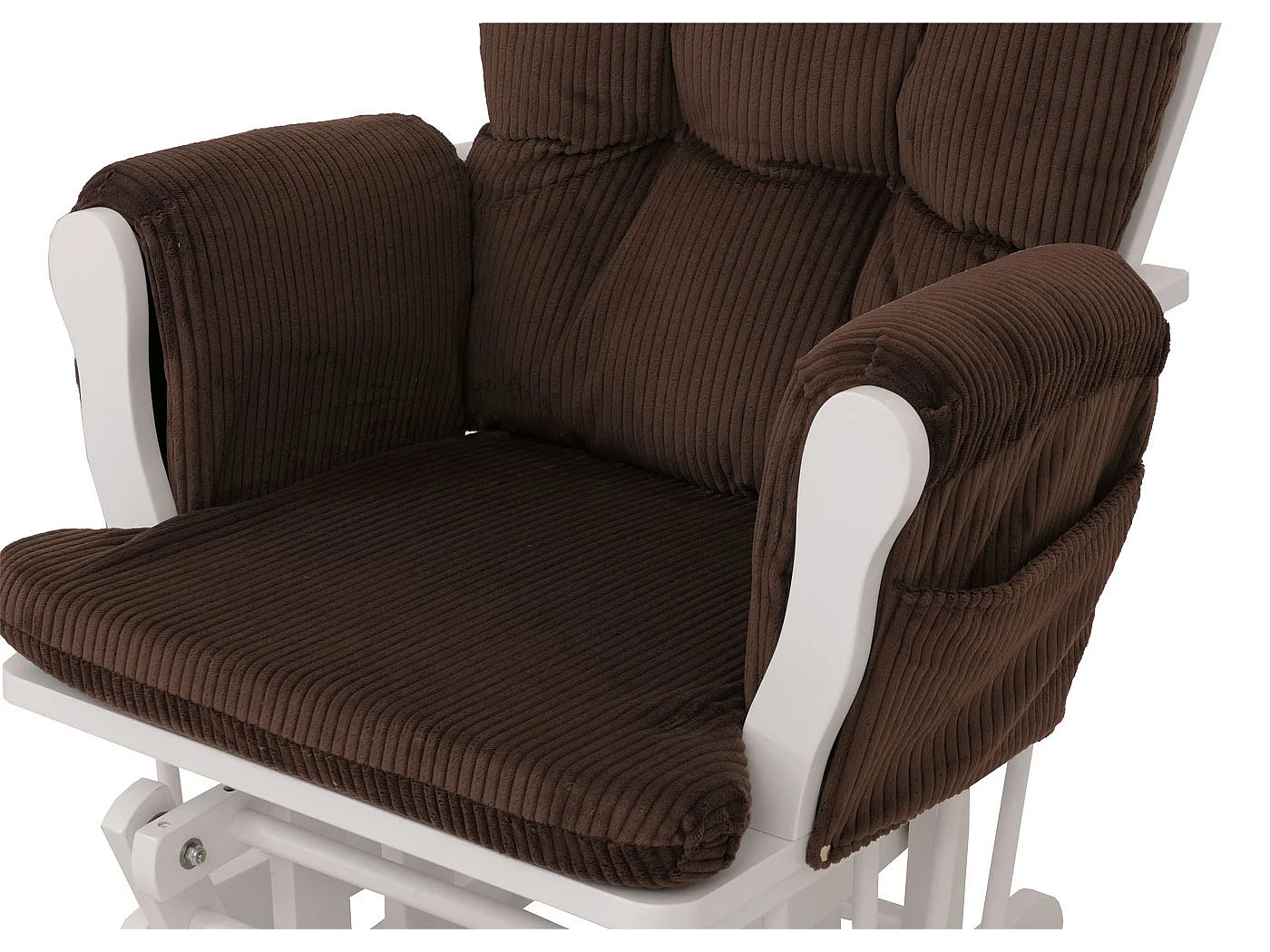Fauteuil de relaxation MCW-C76,  marron Bâti blanc