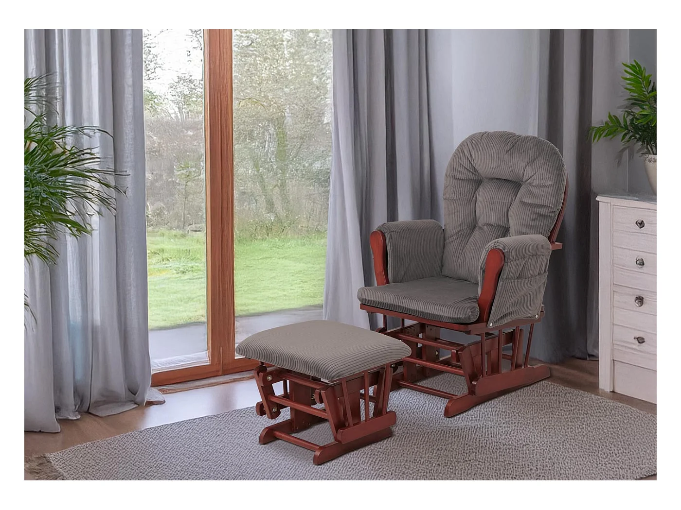 Fauteuil de relaxation MCW-C76,  gris foncé Bâti foncé