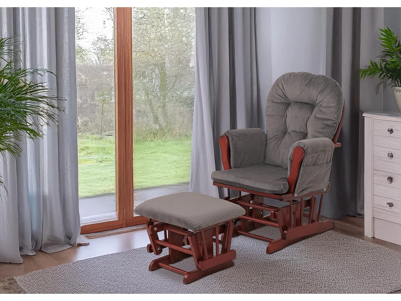 Fauteuil de relaxation MCW-C76,  gris foncé Bâti foncé