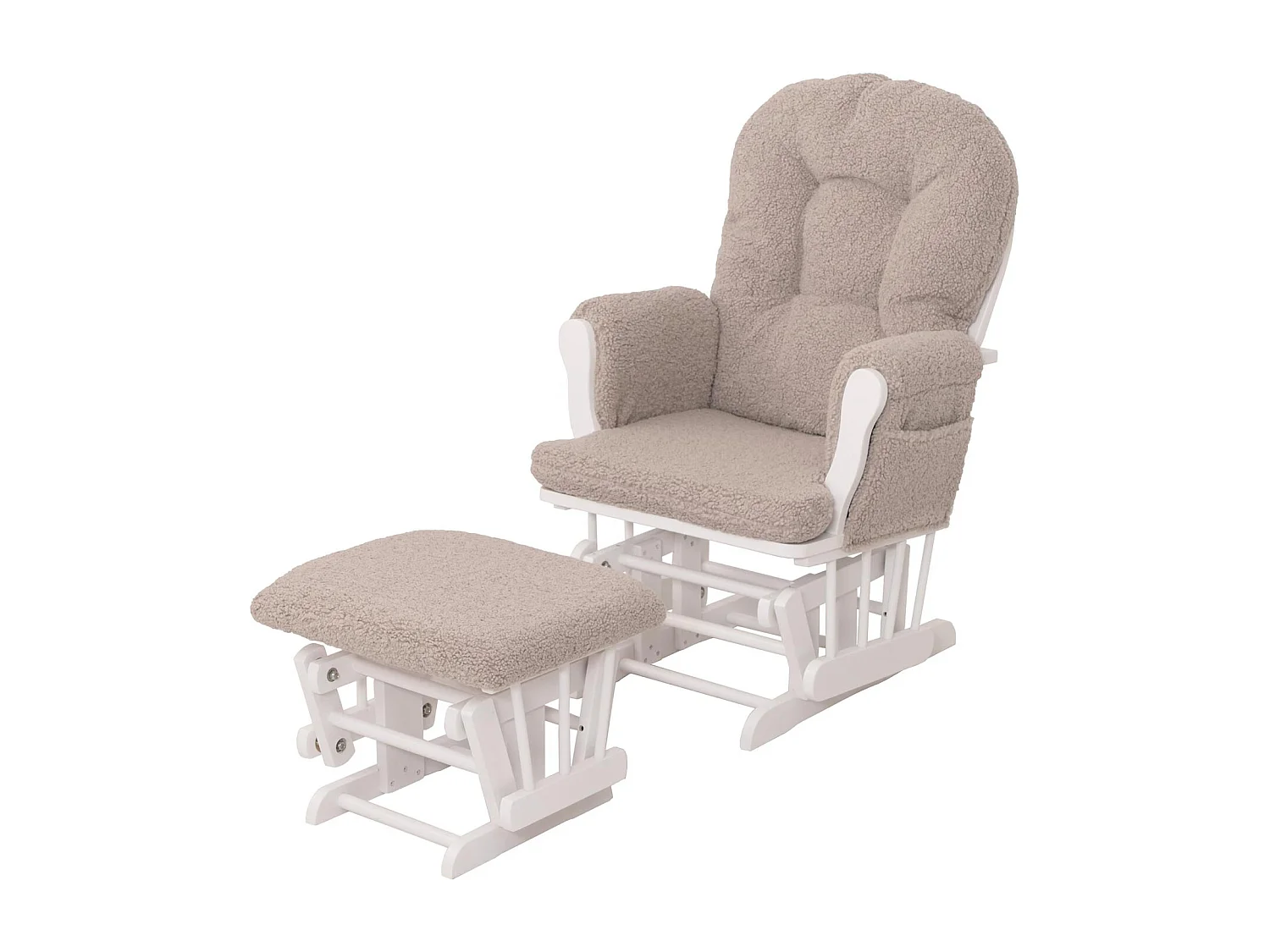 Fauteuil de relaxation MCW-C76,  marron Bâti blanc
