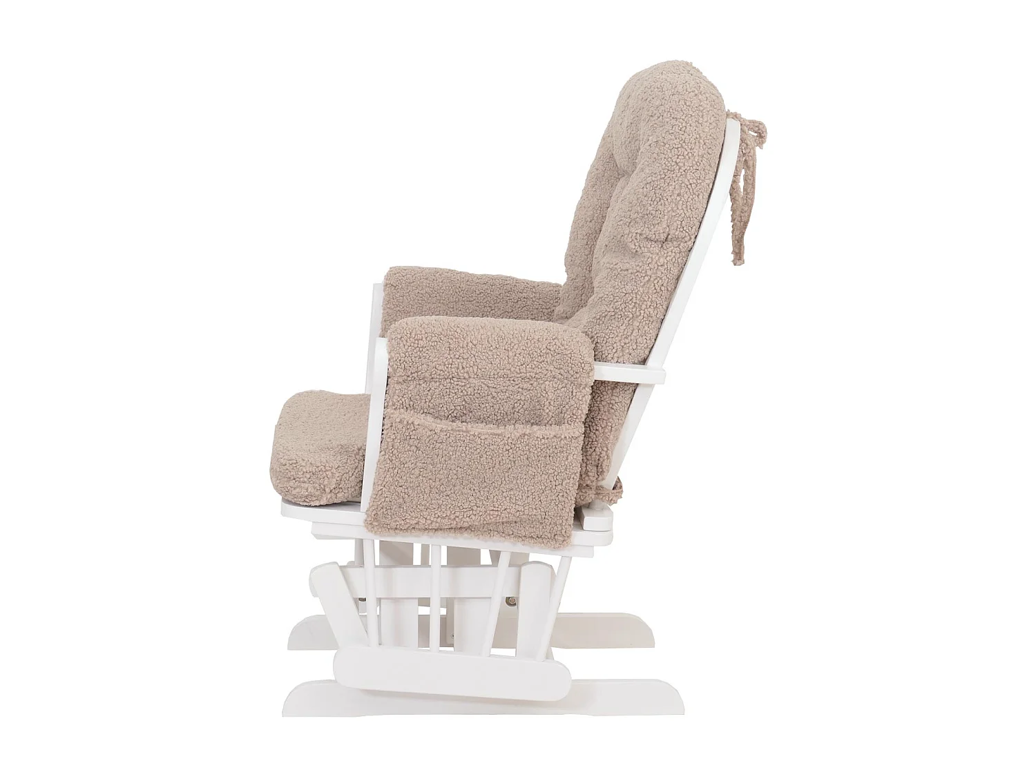 Fauteuil de relaxation MCW-C76,  marron Bâti blanc