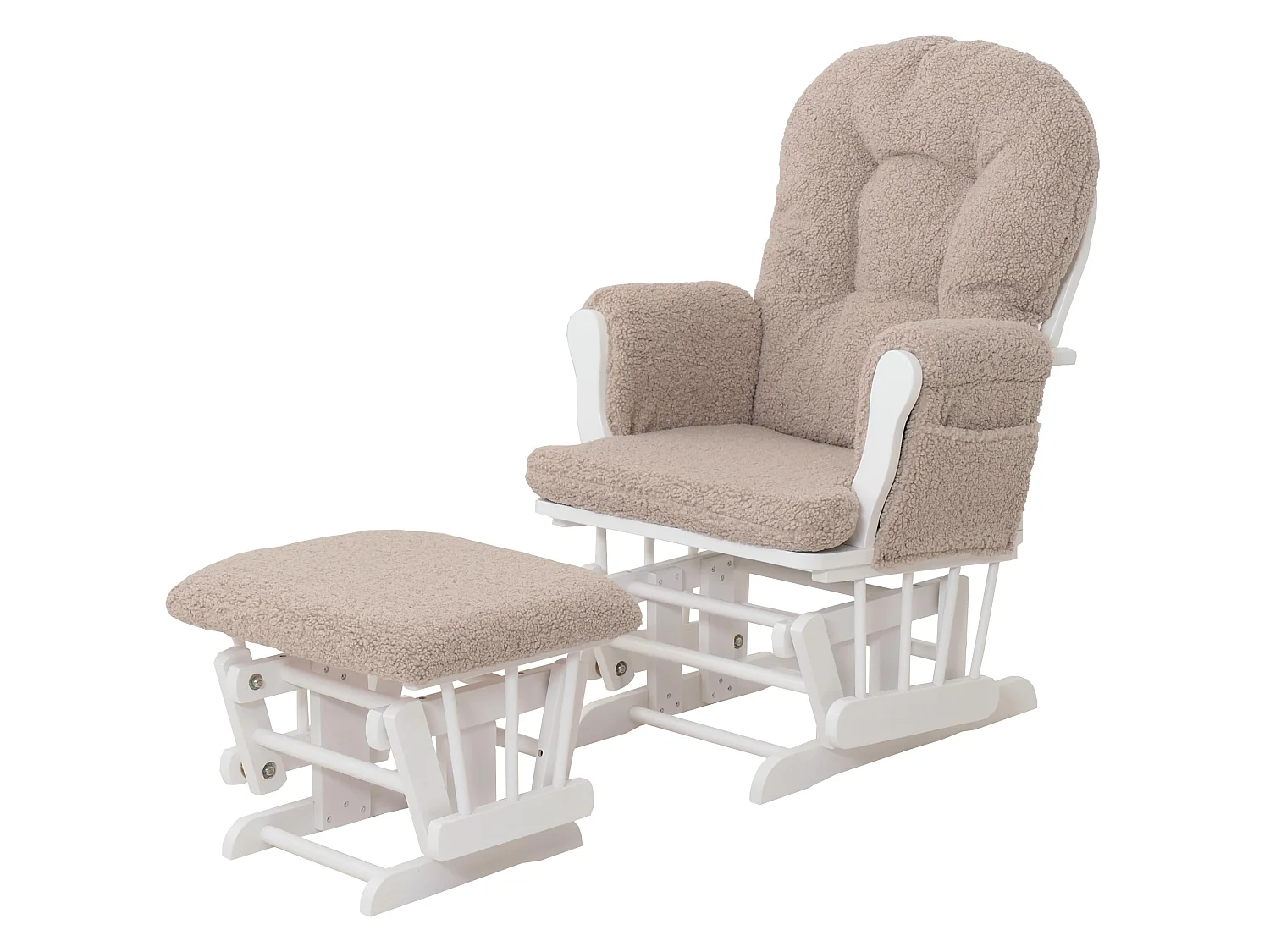 Relaxsessel MCW-C76, Braun Gestell weiß