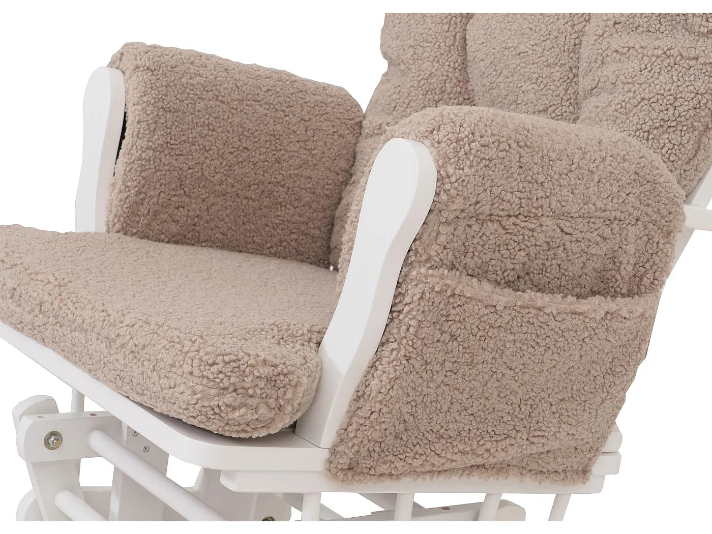 Relaxsessel MCW-C76, Braun Gestell weiß