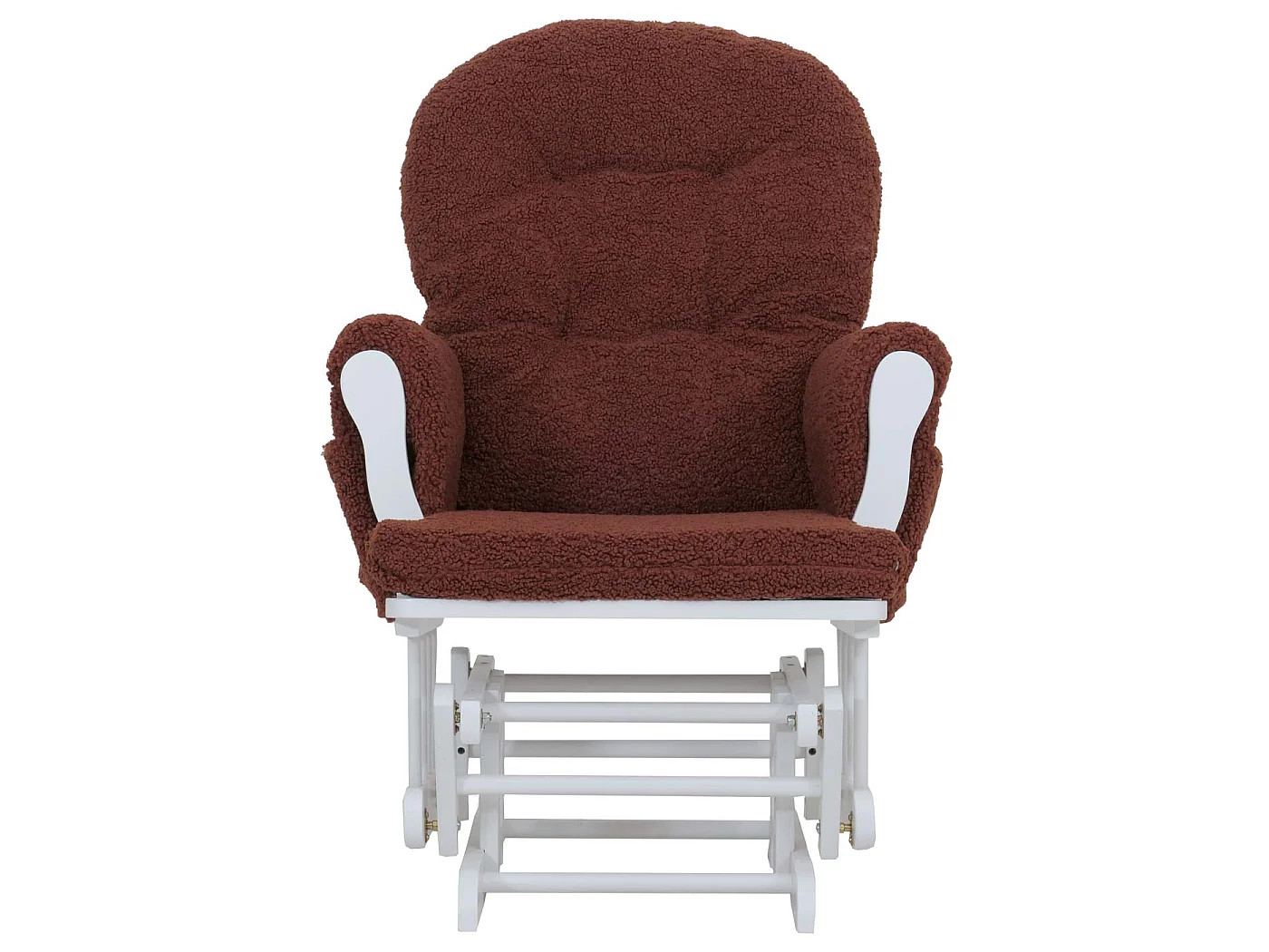 Relaxsessel MCW-C76, Rostbraun Gestell weiß